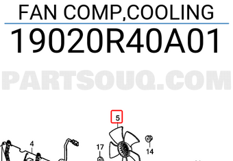 Honda 19020R40A01 FAN COMP,COOLING
