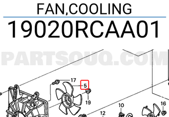 Honda 19020RCAA01 FAN,COOLING