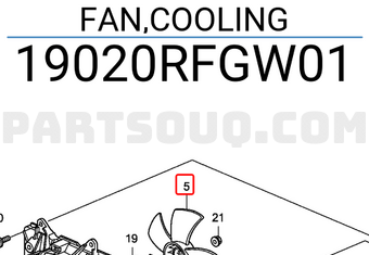 Honda 19020RFGW01 FAN,COOLING