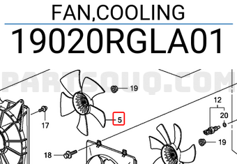 Honda 19020RGLA01 FAN,COOLING