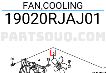 Honda 19020RJAJ01 FAN,COOLING