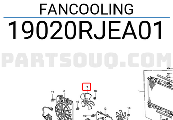 Honda 19020RJEA01 FANCOOLING