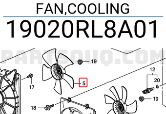Honda 19020RL8A01 FAN,COOLING