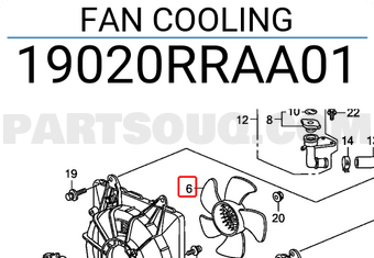 Honda 19020RRAA01 FAN COOLING
