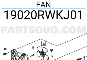 Honda 19020RWKJ01 FAN