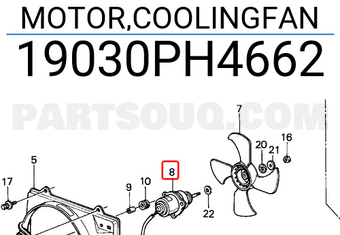 Honda 19030PH4662 MOTOR,COOLINGFAN