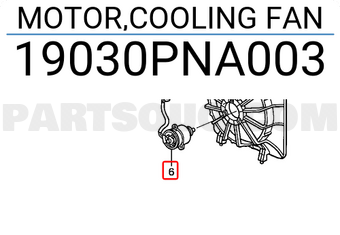 Honda 19030PNA003 MOTOR,COOLING FAN