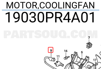 Honda 19030PR4A01 MOTOR,COOLINGFAN
