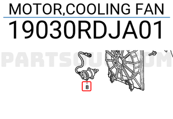 Honda 19030RDJA01 MOTOR,COOLING FAN