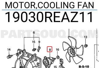 Honda 19030REAZ11 MOTOR,COOLING FAN