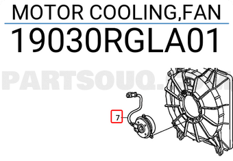 Honda 19030RGLA01 MOTOR COOLING,FAN