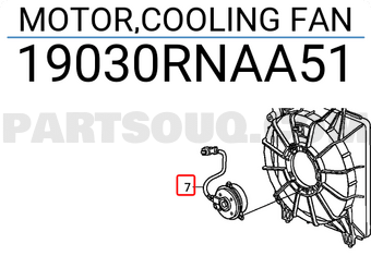 Honda 19030RNAA51 MOTOR,COOLING FAN