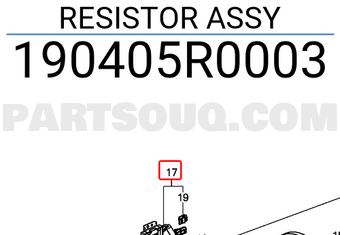 Honda 190405R0003 RESISTOR ASSY