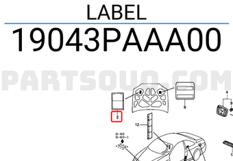 Honda 19043PAAA00 LABEL