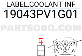 Honda 19043PV1G01 LABEL,COOLANT INF