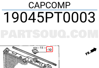 Honda 19045PT0003 CAPCOMP