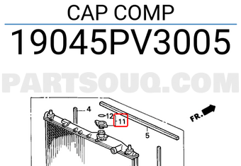 Honda 19045PV3005 CAP COMP