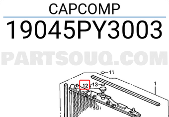Honda 19045PY3003 CAPCOMP