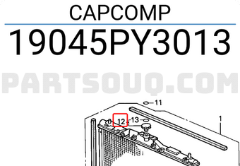 Honda 19045PY3013 CAPCOMP