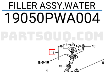 Honda 19050PWA004 FILLER ASSY,WATER