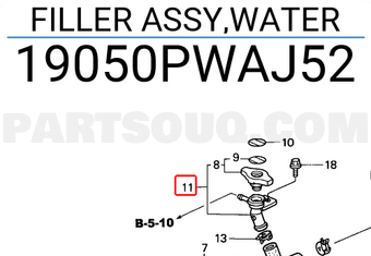 Honda 19050PWAJ52 FILLER ASSY,WATER