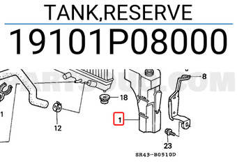 Honda 19101P08000 TANK,RESERVE