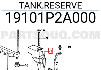 Honda 19101P2A000 TANK,RESERVE