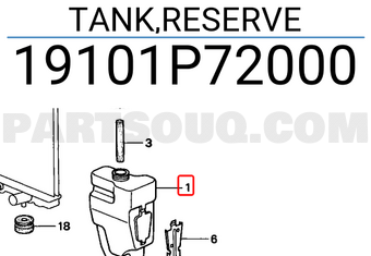 Honda 19101P72000 TANK,RESERVE