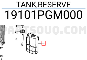 Honda 19101PGM000 TANK,RESERVE