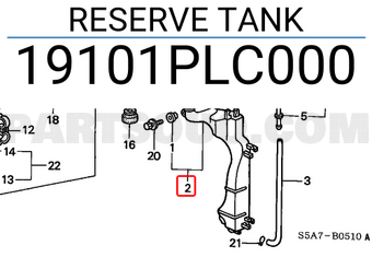 Honda 19101PLC000 RESERVE TANK