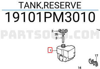 Honda 19101PM3010 TANK,RESERVE