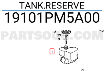 Honda 19101PM5A00 TANK,RESERVE