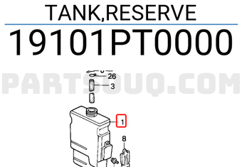 Honda 19101PT0000 TANK,RESERVE