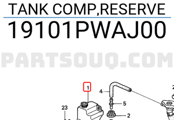 Honda 19101PWAJ00 TANK COMP,RESERVE