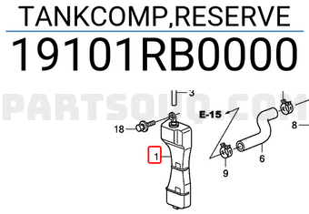 Honda 19101RB0000 TANKCOMP,RESERVE