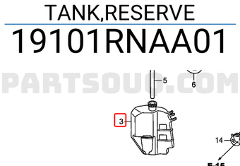 Honda 19101RNAA01 TANK,RESERVE