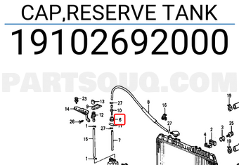 Honda 19102692000 CAP,RESERVE TANK