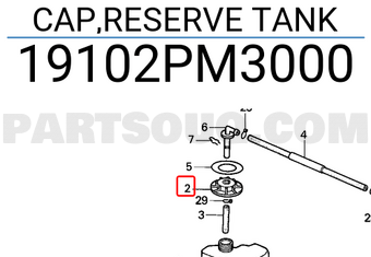 Honda 19102PM3000 CAP,RESERVE TANK