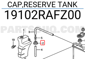 Honda 19102RAFZ00 CAP,RESERVE TANK