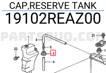Honda 19102REAZ00 CAP,RESERVE TANK