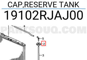 Honda 19102RJAJ00 CAP,RESERVE TANK
