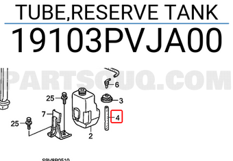 Honda 19103PVJA00 TUBE,RESERVE TANK