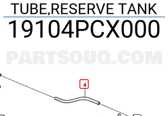 Honda 19104PCX000 TUBE,RESERVE TANK