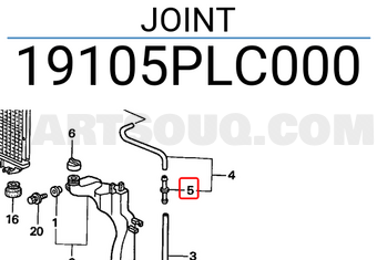 Honda 19105PLC000 JOINT