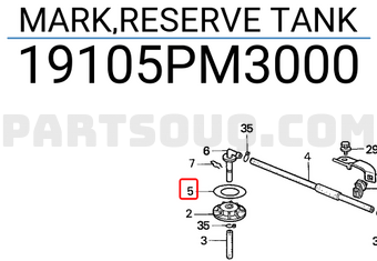 Honda 19105PM3000 MARK,RESERVE TANK