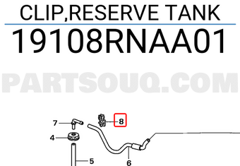 Honda 19108RNAA01 CLIP,RESERVE TANK