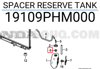 Honda 19109PHM000 SPACER RESERVE TANK