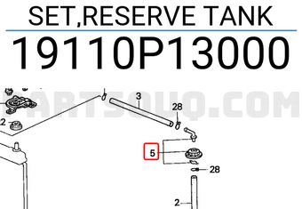 Honda 19110P13000 SET,RESERVE TANK