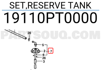 Honda 19110PT0000 SET,RESERVE TANK