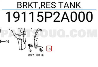 Honda 19115P2A000 BRKT,RES TANK